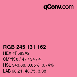 Color code: RGB 245 131 162 | qconv.com