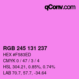 Color code: RGB 245 131 237 | qconv.com