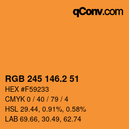 カラーコード: RGB 245 146.2 51 | qconv.com