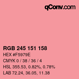 Color code: RGB 245 151 158 | qconv.com