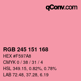 Color code: RGB 245 151 168 | qconv.com