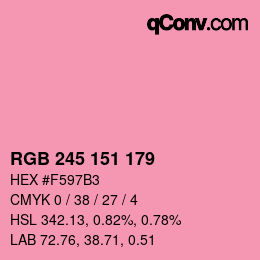 Color code: RGB 245 151 179 | qconv.com