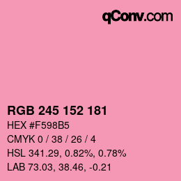 カラーコード: RGB 245 152 181 | qconv.com