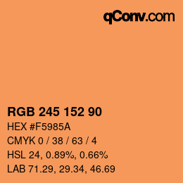 カラーコード: RGB 245 152 90 | qconv.com