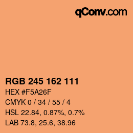 Color code: RGB 245 162 111 | qconv.com