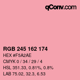 Color code: RGB 245 162 174 | qconv.com