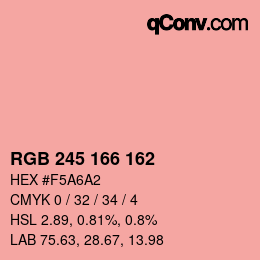 Color code: RGB 245 166 162 | qconv.com