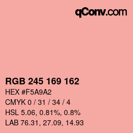 Color code: RGB 245 169 162 | qconv.com