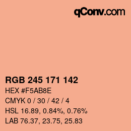Color code: RGB 245 171 142 | qconv.com