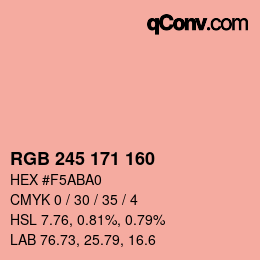 Color code: RGB 245 171 160 | qconv.com