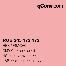Color code: RGB 245 172 172 | qconv.com