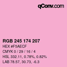 Color code: RGB 245 174 207 | qconv.com