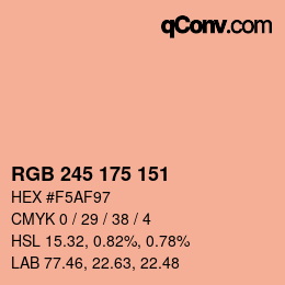Color code: RGB 245 175 151 | qconv.com