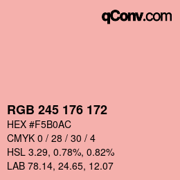 Color code: RGB 245 176 172 | qconv.com