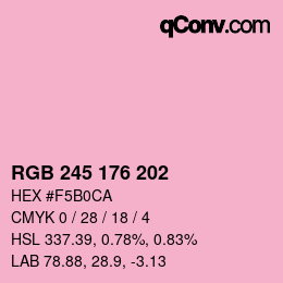 Color code: RGB 245 176 202 | qconv.com