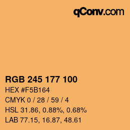 Color code: RGB 245 177 100 | qconv.com