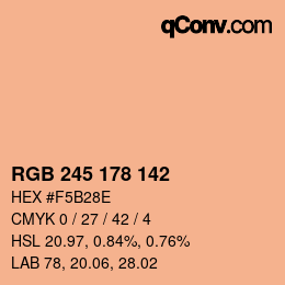 Color code: RGB 245 178 142 | qconv.com