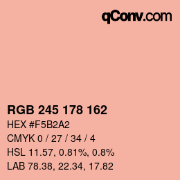 Color code: RGB 245 178 162 | qconv.com