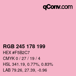 Color code: RGB 245 178 199 | qconv.com