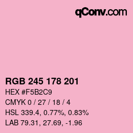 Color code: RGB 245 178 201 | qconv.com