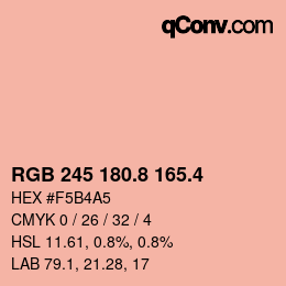 カラーコード: RGB 245 180.8 165.4 | qconv.com
