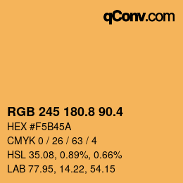 カラーコード: RGB 245 180.8 90.4 | qconv.com
