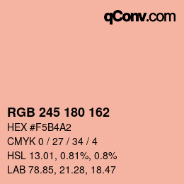 Color code: RGB 245 180 162 | qconv.com