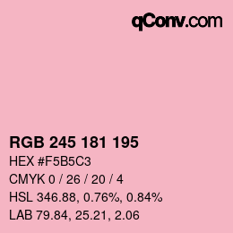 Farbcode: RGB 245 181 195 | qconv.com