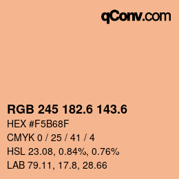 カラーコード: RGB 245 182.6 143.6 | qconv.com