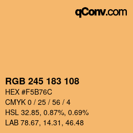 Farbcode: RGB 245 183 108 | qconv.com