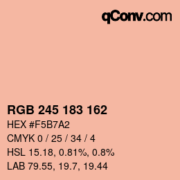 Color code: RGB 245 183 162 | qconv.com