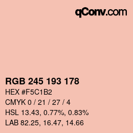 Color code: RGB 245 193 178 | qconv.com