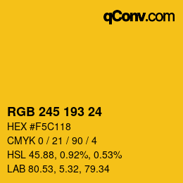 Color code: RGB 245 193 24 | qconv.com