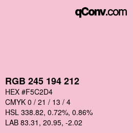 Farbcode: RGB 245 194 212 | qconv.com