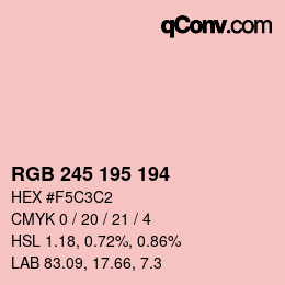 Farbcode: RGB 245 195 194 | qconv.com