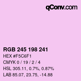 Color code: RGB 245 198 241 | qconv.com