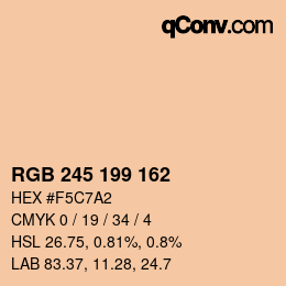 Color code: RGB 245 199 162 | qconv.com