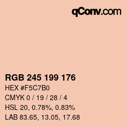 Color code: RGB 245 199 176 | qconv.com