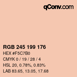 颜色代码: RGB 245 199 176 | qconv.com