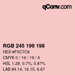 Color code: RGB 245 199 198 | qconv.com