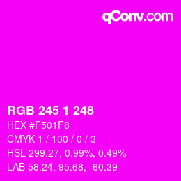Color code: RGB 245 1 248 | qconv.com
