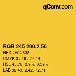カラーコード: RGB 245 200.2 56 | qconv.com