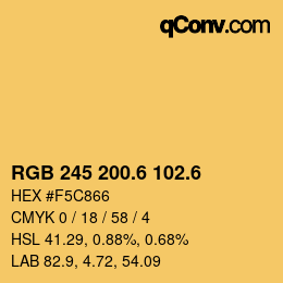 カラーコード: RGB 245 200.6 102.6 | qconv.com