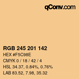 Color code: RGB 245 201 142 | qconv.com