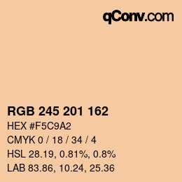 Farbcode: RGB 245 201 162 | qconv.com