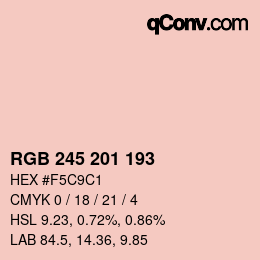 Color code: RGB 245 201 193 | qconv.com