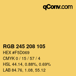 Color code: RGB 245 208 105 | qconv.com