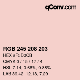 カラーコード: RGB 245 208 203 | qconv.com