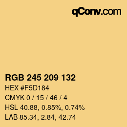 カラーコード: RGB 245 209 132 | qconv.com