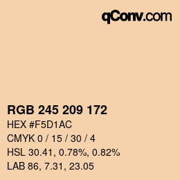 カラーコード: RGB 245 209 172 | qconv.com
